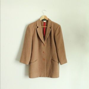 Vintage Harve Benard Camel Wool Overcoat Size 12